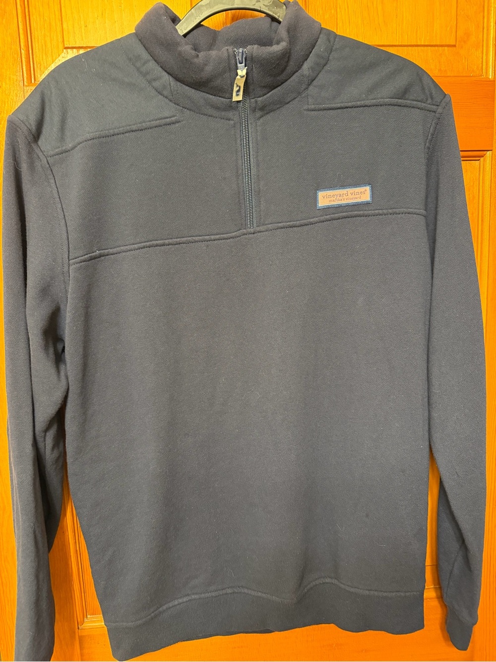 Vineyard Vines Navy Blue Fleece Quarter-Zip Pullover